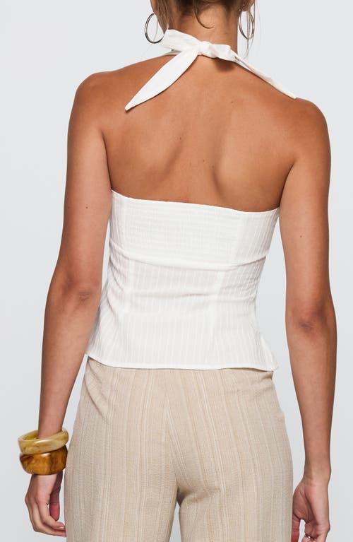 Princess Polly Isabetta Cotton Halter Top In White