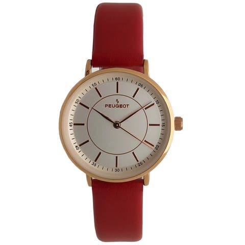 Modern Round Calfskin Leather Watch- 30MM