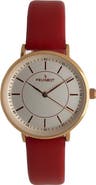 Peugeot Modern Round Calfskin Leather Watch- 30MM