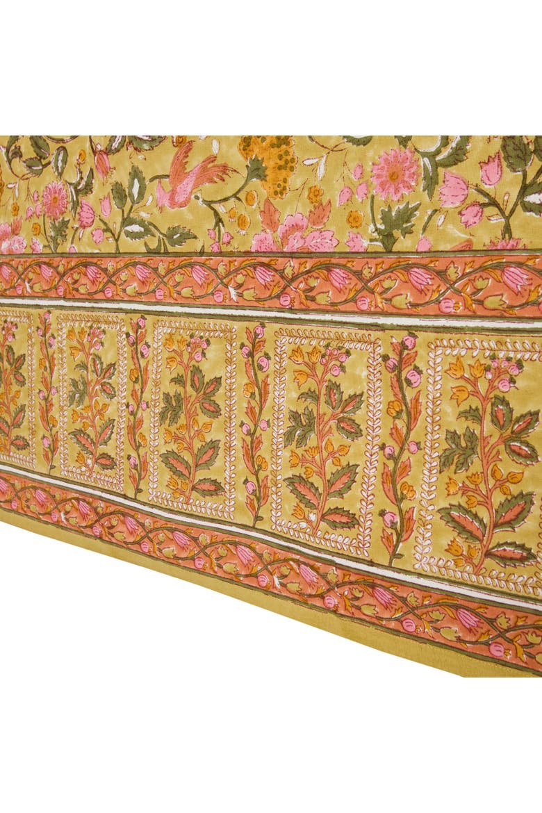 Damaris Tablecloth, Alternate, color, Pink, Mustard 59" x 86"