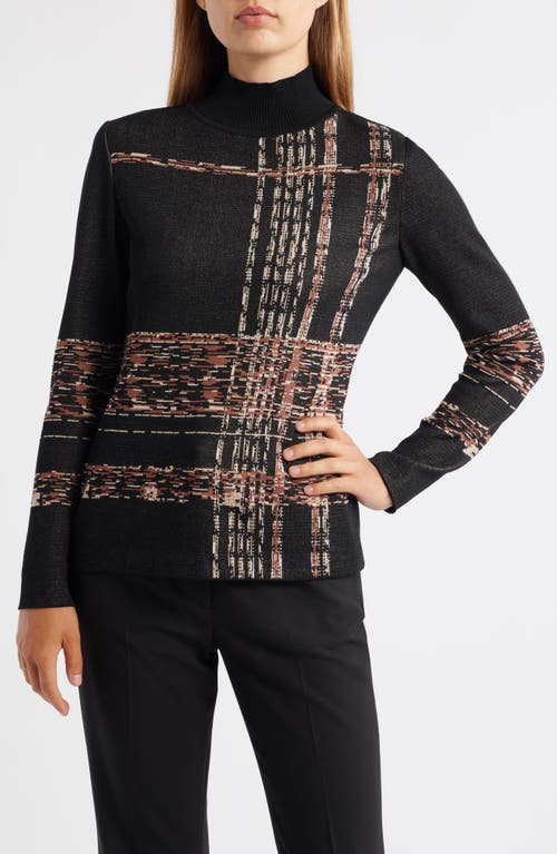Anne Klein Plus Size Turtleneck Luxe-stitch Sweater In Multi