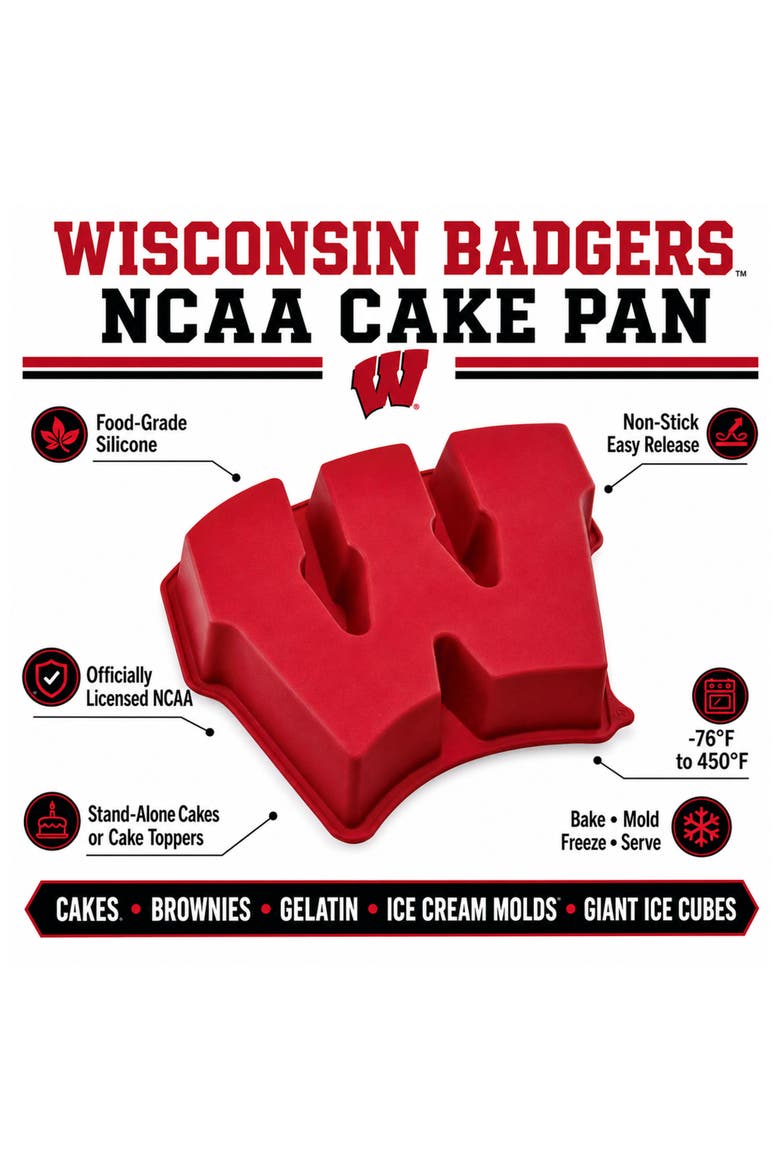 Wisconsin Badgers Cake Pan, Alternate, color, Multicolor