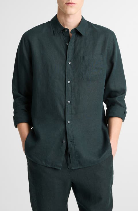 Linen Button-Up Shirt