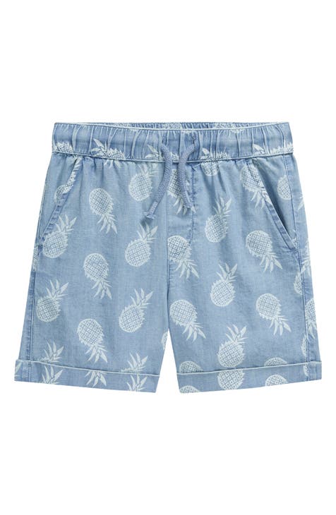 Kids' Pineapple Print Cuffed Drawstring Shorts (Toddler, Little Kid & Big Kid)