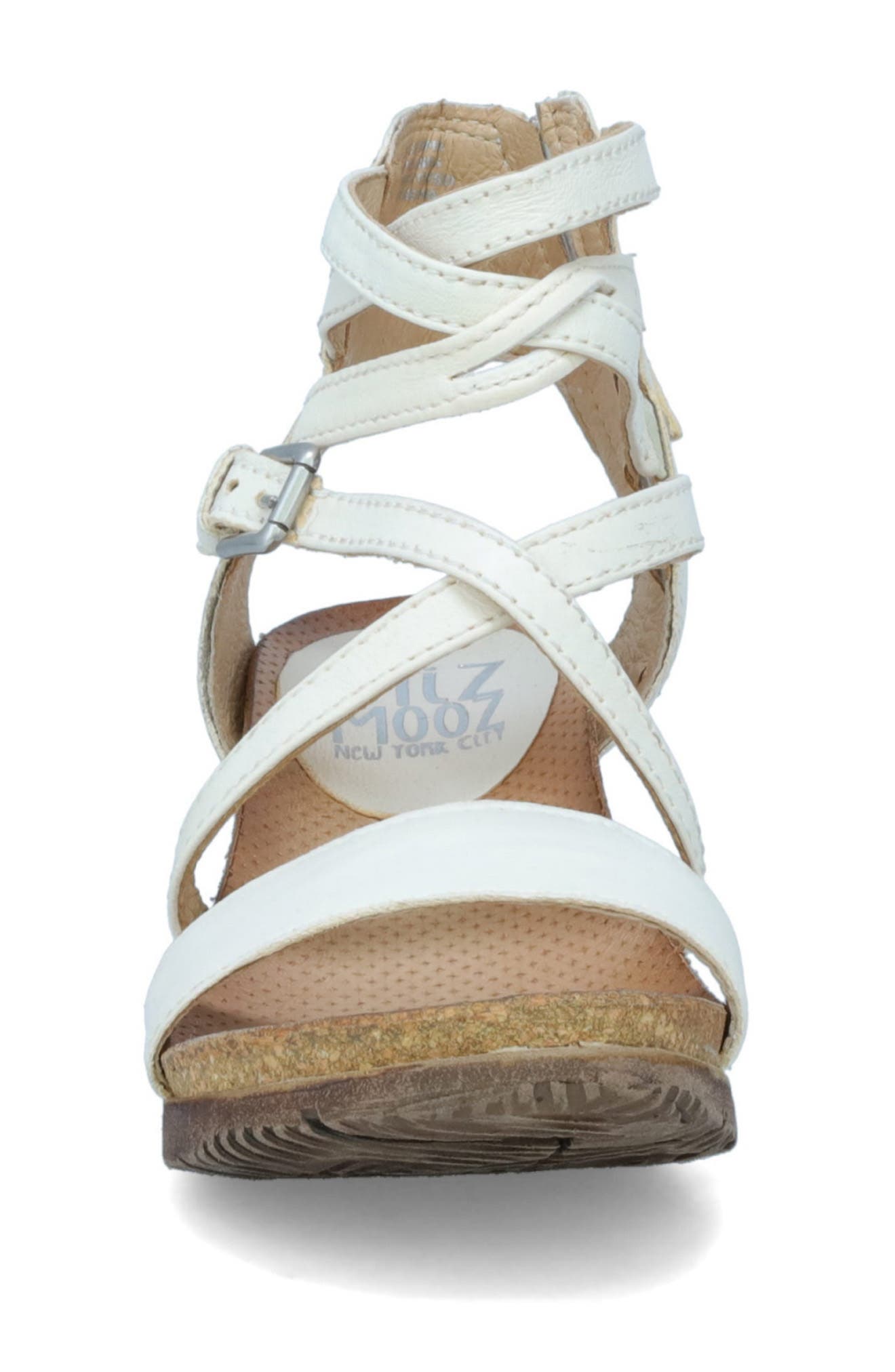 Miz Mooz Shay Strappy Wedge Sandal, Alternate, color, Linen