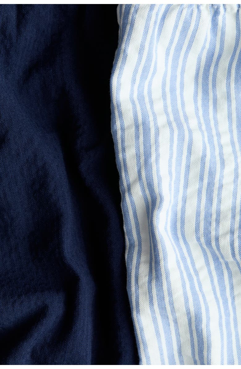 H&M 2-pack cotton shorts, Alternate, color, Light Blue/Striped