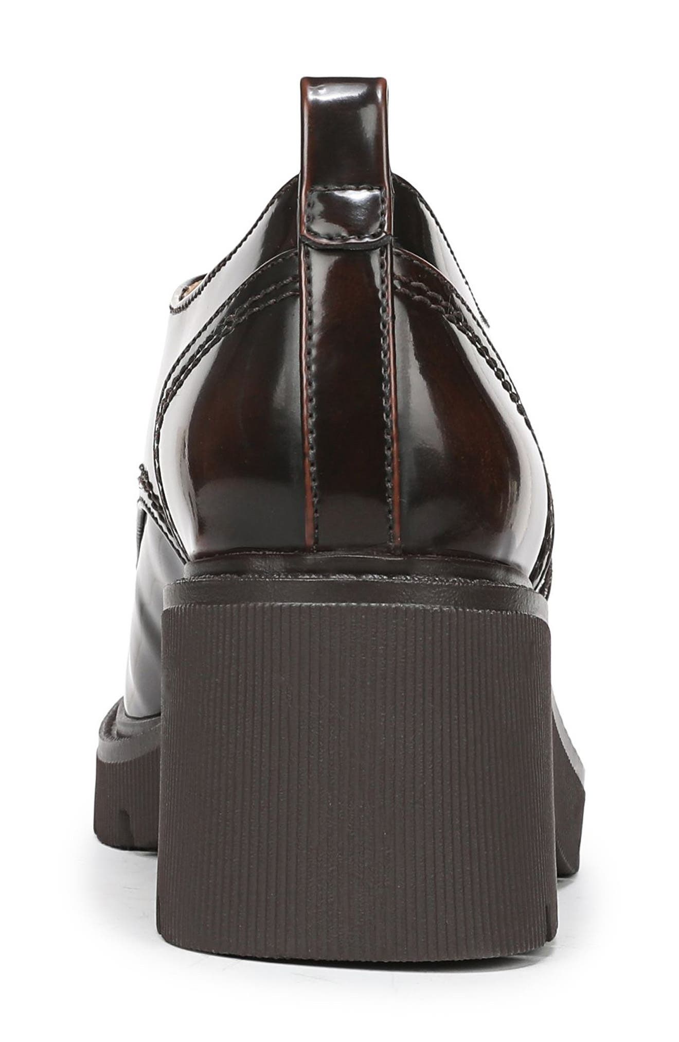 Jacie Faux Leather Platform Oxford, Alternate, color, DARK BROWN FAUX LEATHER
