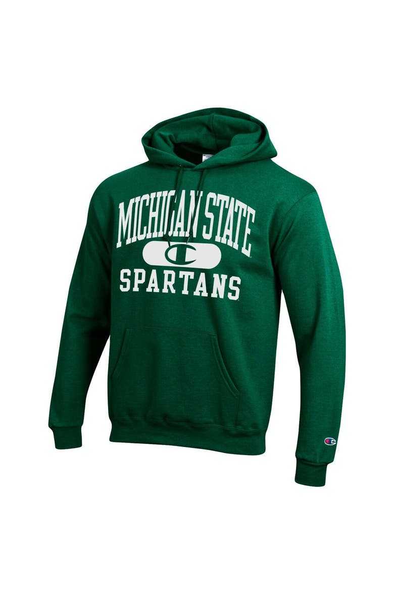 Men's Champion Green Michigan State Spartans Arch Pill Pullover Hoodie, Alternate, color, Green