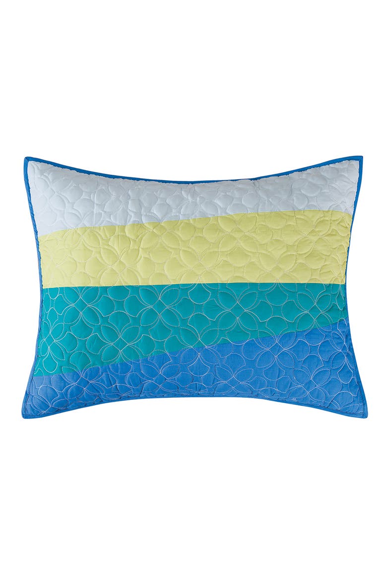 Blue Oasis Cotton Standard Sham - Machine Washable, Main, color, Blue