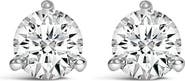 Haus of Brilliance 14K White Gold 1 1/2 Cttw 3-Prong Martini Set Lab Grown Diamond Solitaire Stud Earrings