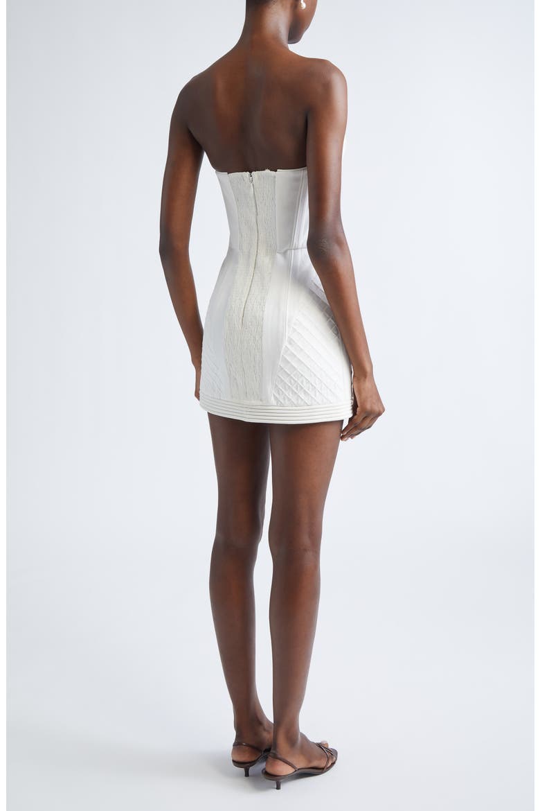 Rebellion Corded Cotton Corset Minidress, Alternate, color, IVORY