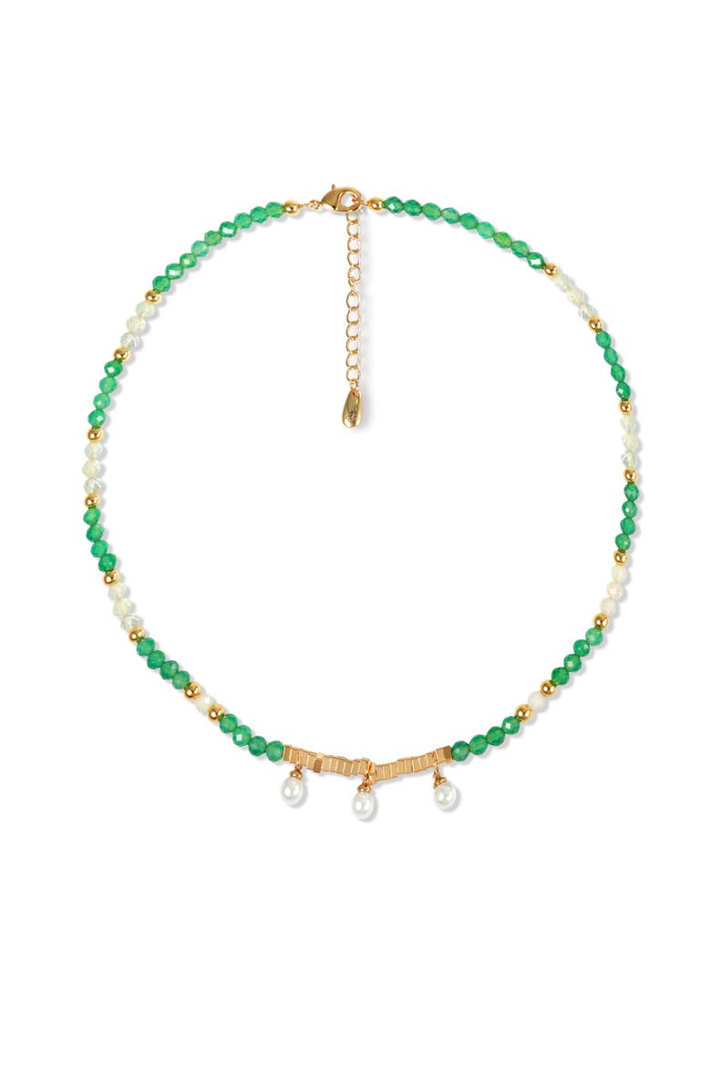 Poseidon Necklace, Main, color, Green & White & Gold