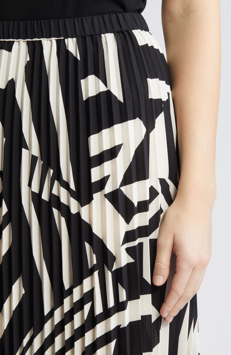 Anne Klein Pleated Abstract Print Skirt, Alternate, color, 