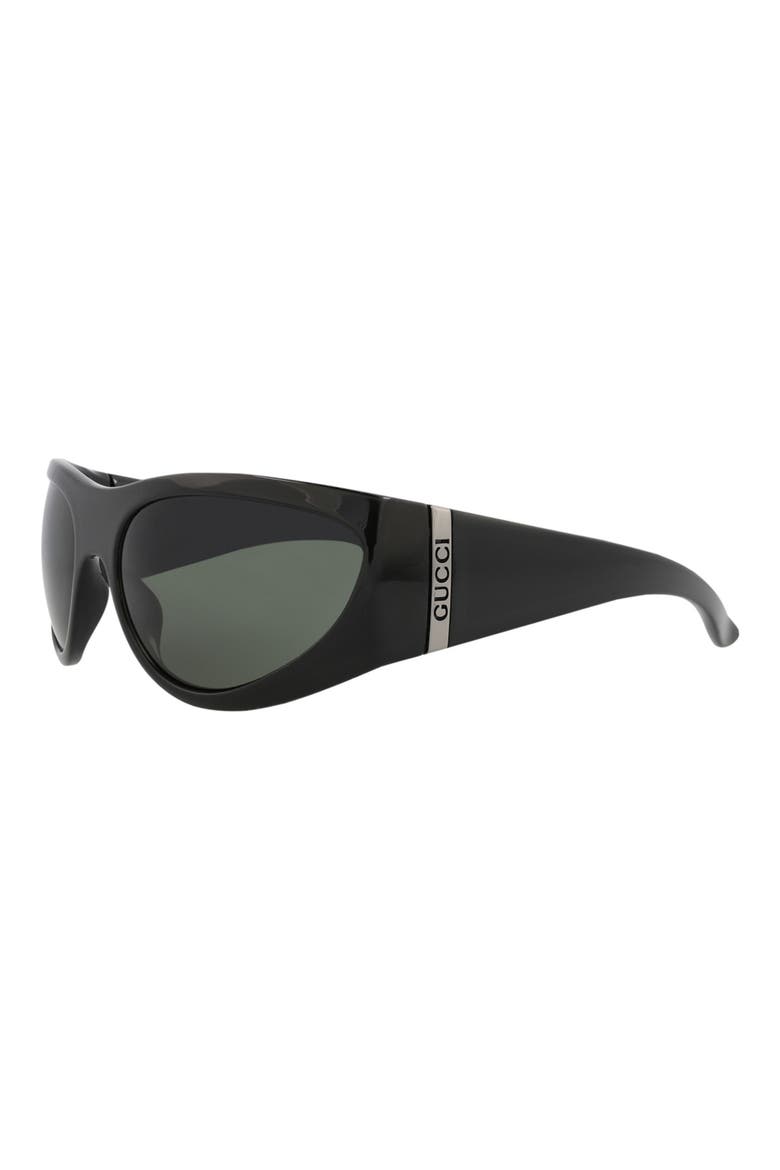 63mm Wrap Sunglasses, Alternate, color, BLACK BLACK GREY