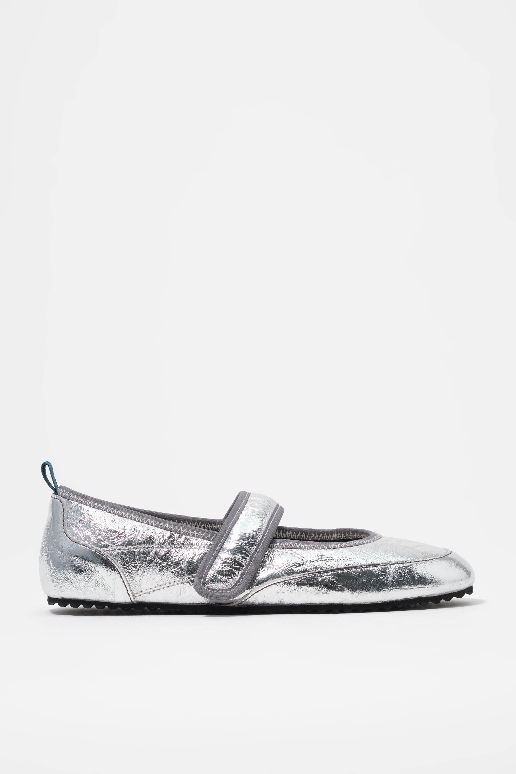 Bimba y Lola Velcro Ballerina Sneaker, Main, color, Silver