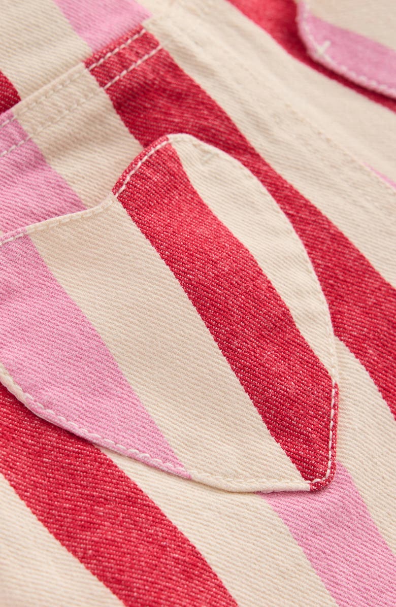Mini Boden Kids' Stripe Denim Shorts, Alternate, color, 