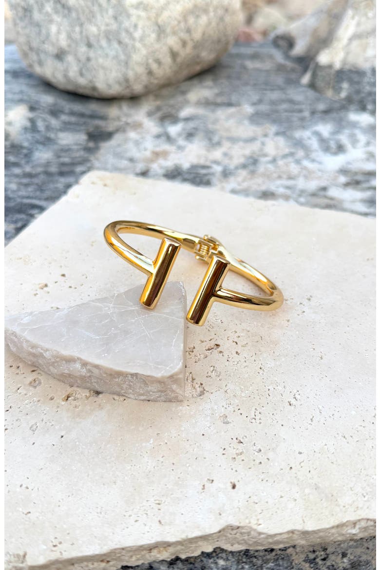 Bar Cuff Bracelet, Alternate, color, GOLD