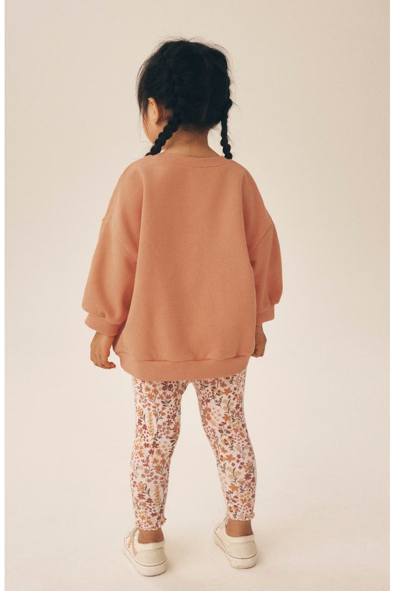 Kids' Halloween Pumpkin Sweatshirt & Leggings Set, Alternate, color, ORANGE