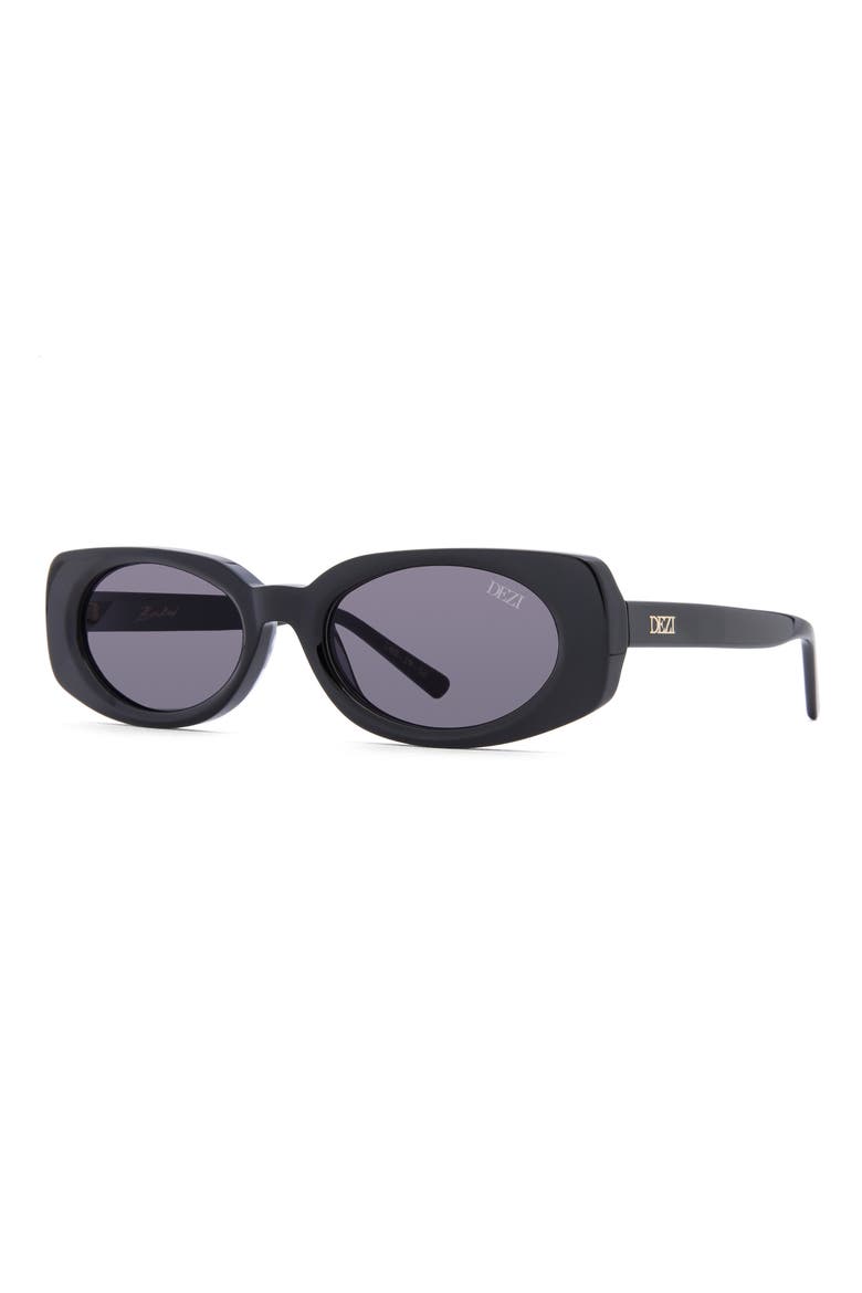 Booked 52mm Rectangular Sunglasses, Alternate, color, BLACK / DARK SMOKE