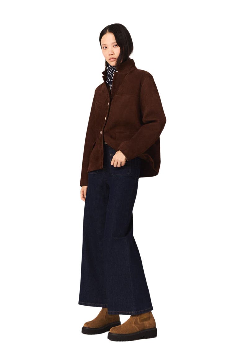 Wide jeans with patch pockets, Alternate, color, Navy