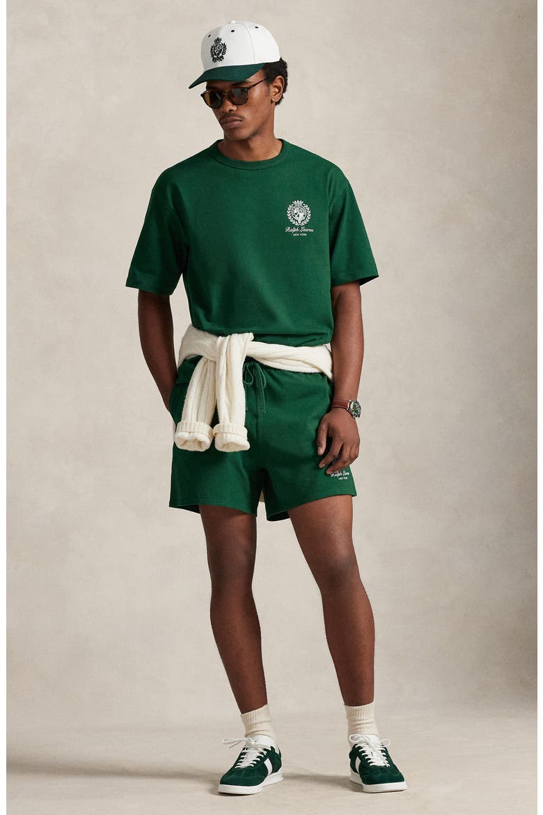 Relaxed Fit Jersey Graphic Sweat Shorts, Alternate, color, NEW FOREST