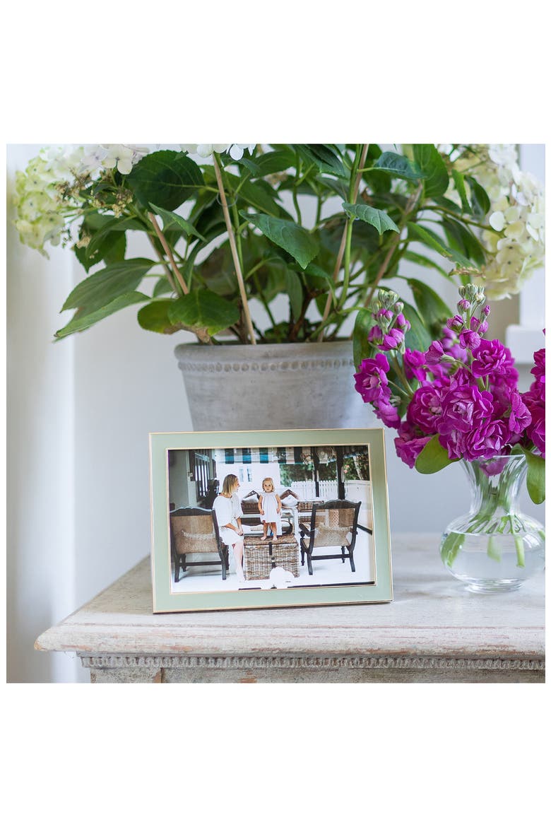 Sage Enamel Picture Frame, Alternate, color, GREEN