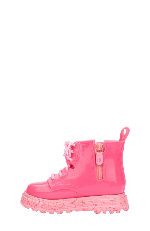 Mini Melissa Girls' Combat Style Boots - Toddler In Pink