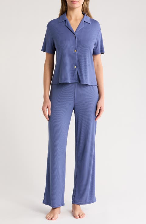 Luxe Ribbed Top, Shorts & Pants Pajamas