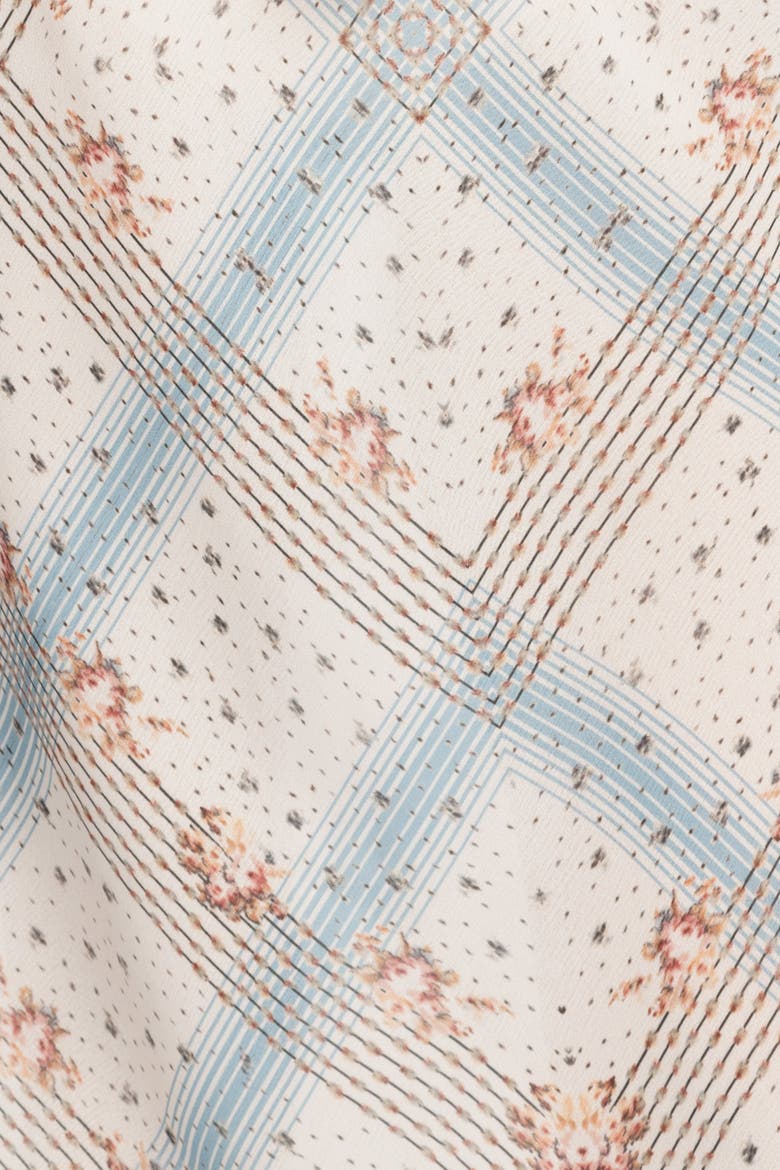 Heritage Scarf Print Chiffon Skirt, Alternate, color, SKY BLUE
