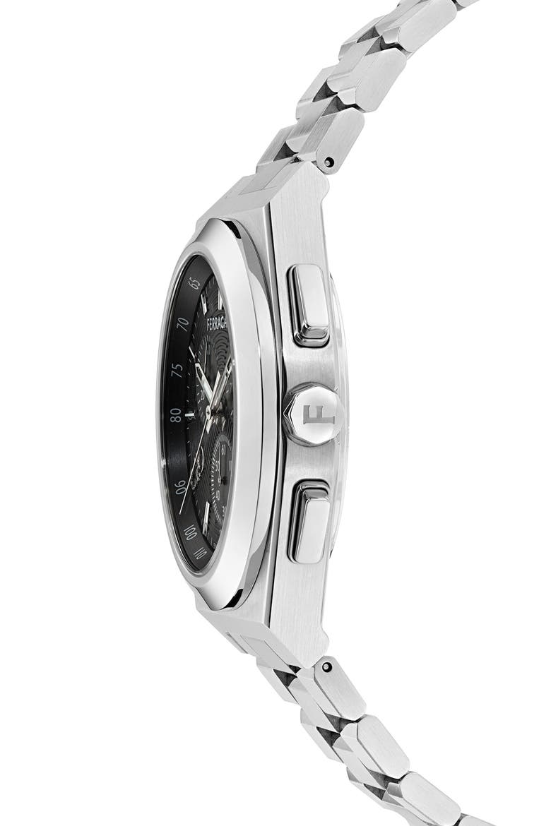 Vega Upper East Bracelet Chronograph Watch, 42mm, Alternate, color, STAINLESS STEEL