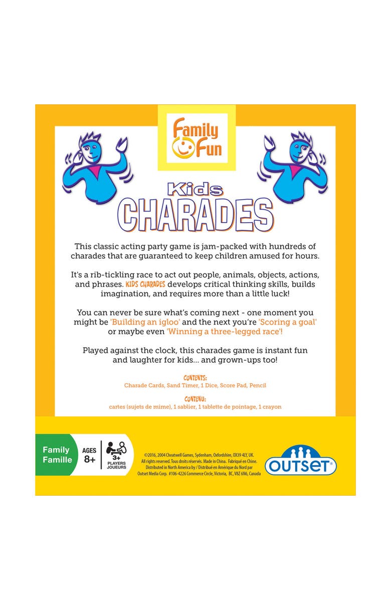 Cheatwell Games Outset Media Kids Charades Card Game, Alternate, color, Multicolored