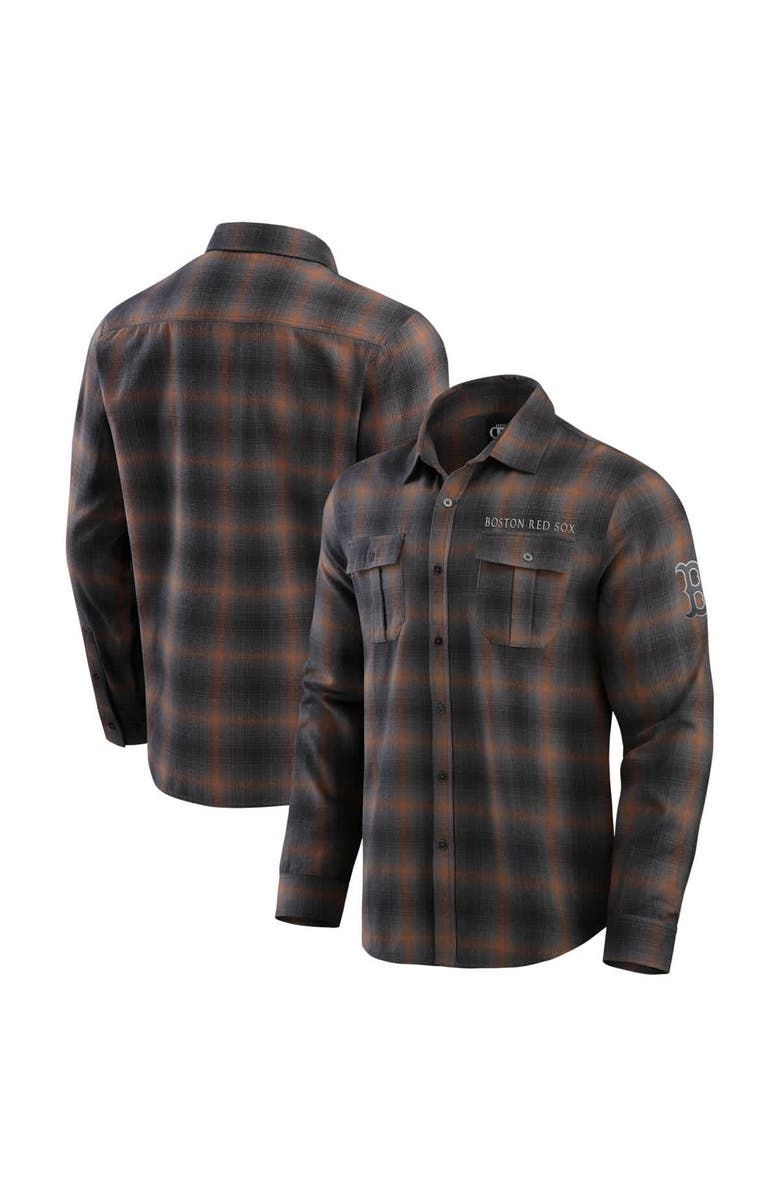 Darius Rucker Collection by Fanatics Men's Darius Rucker Collection by Fanatics Tan Boston Red Sox Classic Flannel Long Sleeve Button-Up Shirt, Main, color, Tan