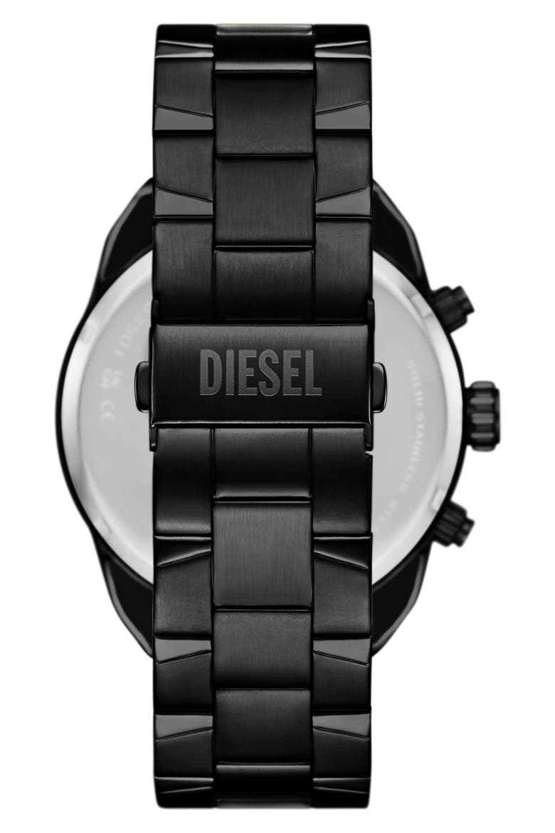 Spiked Chronograph Bracelet Watch, Alternate, color, BLACK