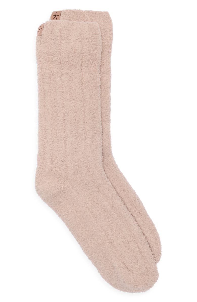 Barefoot Dreams<sup>®</sup> CozyChic<sup>®</sup> Pointelle Crew Socks, Alternate, color, Willow