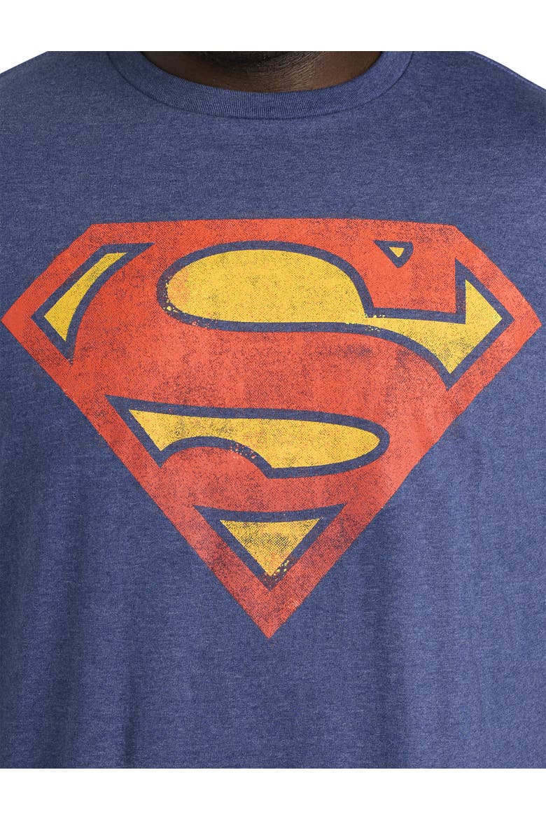 Classic Superman Logo Graphic Tee, Alternate, color, NAVY HEATHER
