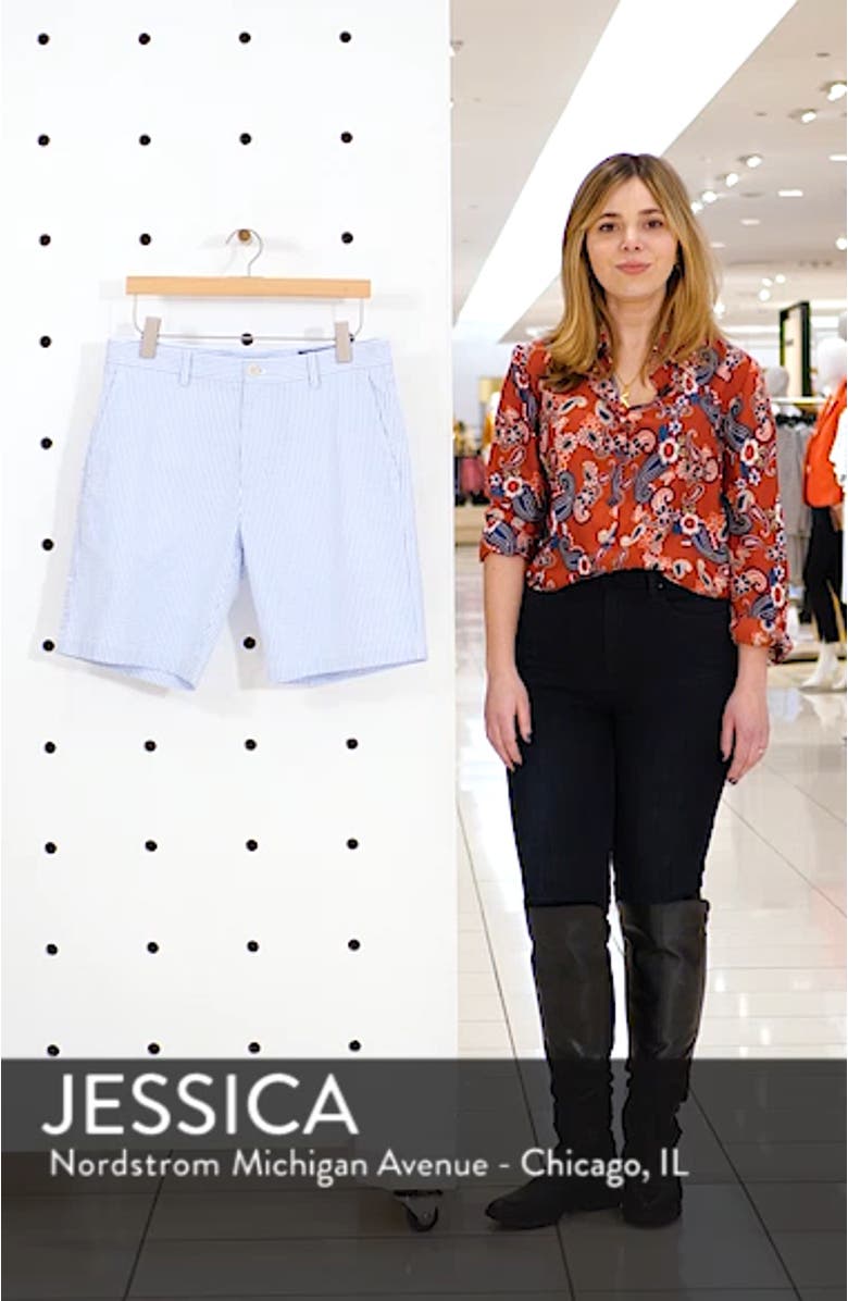 Stretch Seersucker Shorts, sales video thumbnail