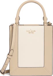 Kate Spade New York lena colorblocked pebbled leather mini tote bag