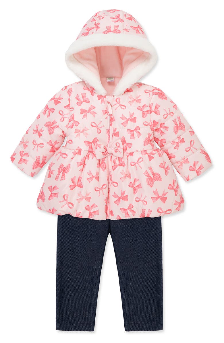 Little Me Bows 3-Piece Jacket Set, Alternate, color, Pink