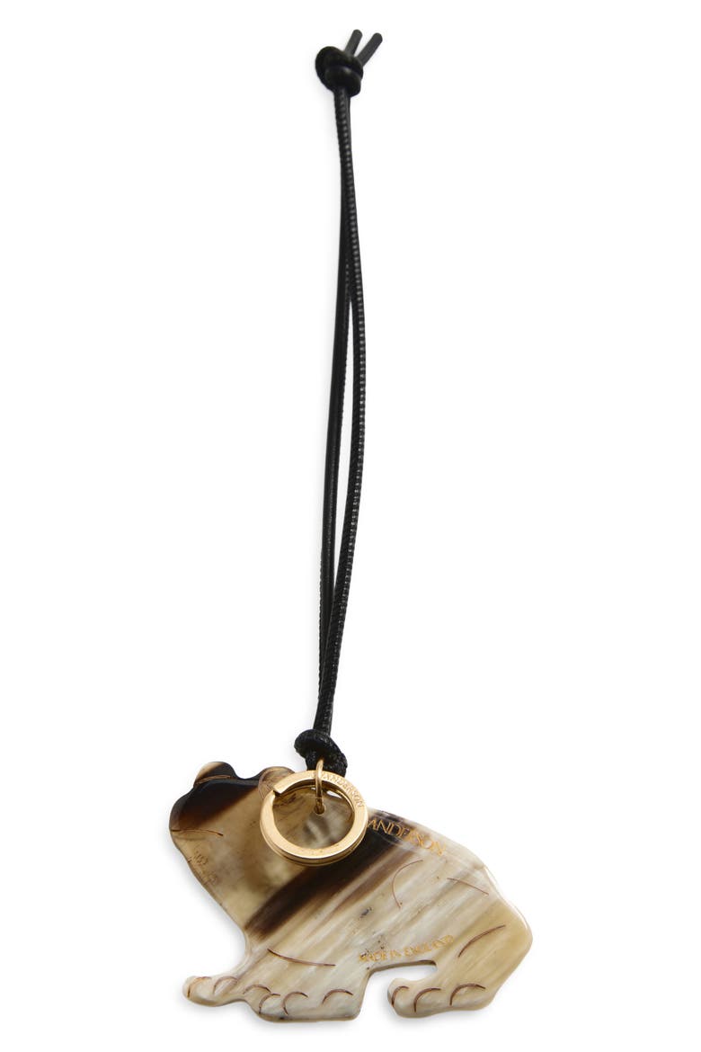 Frog Bag Charm, Main, color, DARK BROWN MELANGE