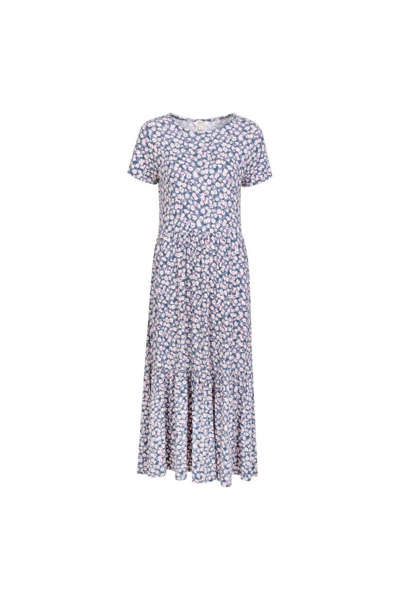 Sardinia Flowers Tiered Dress, Main, color, Gray