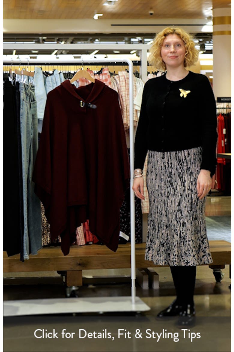 Buckle Collar Sweater Poncho video