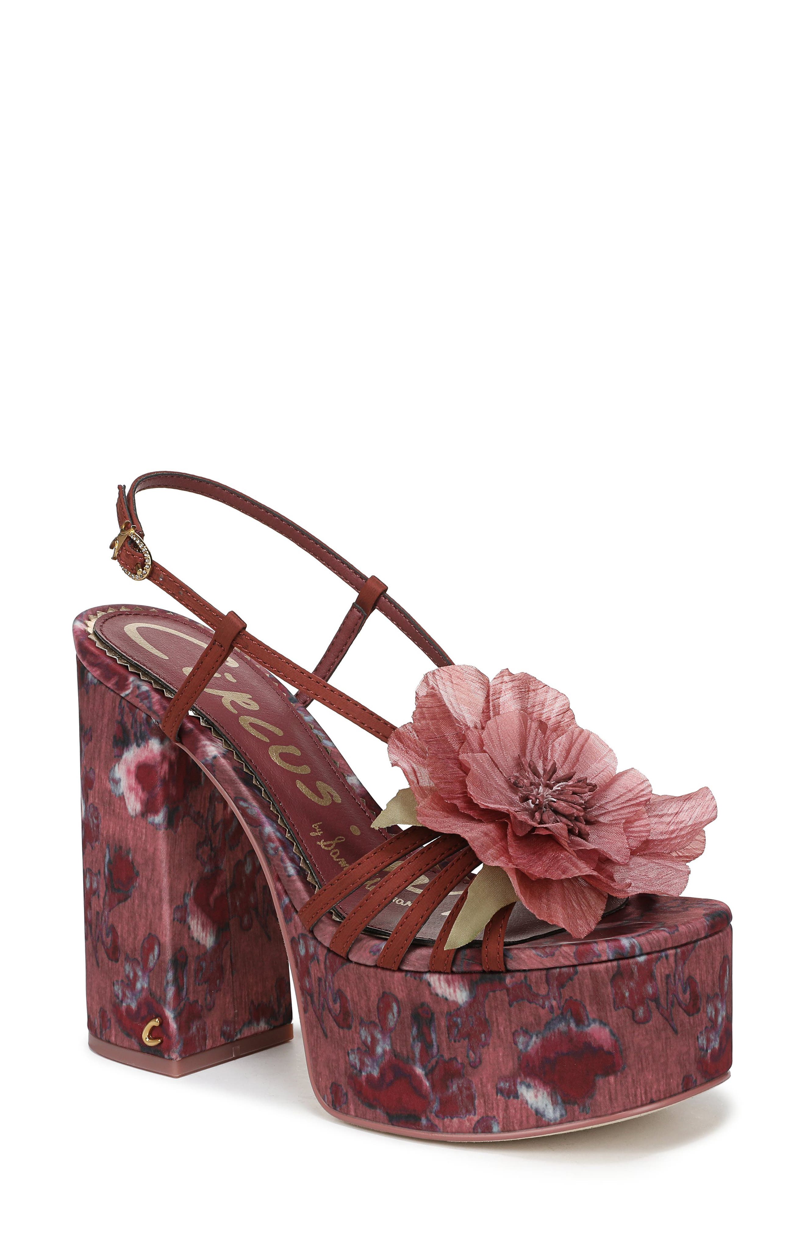 burgundy platforms