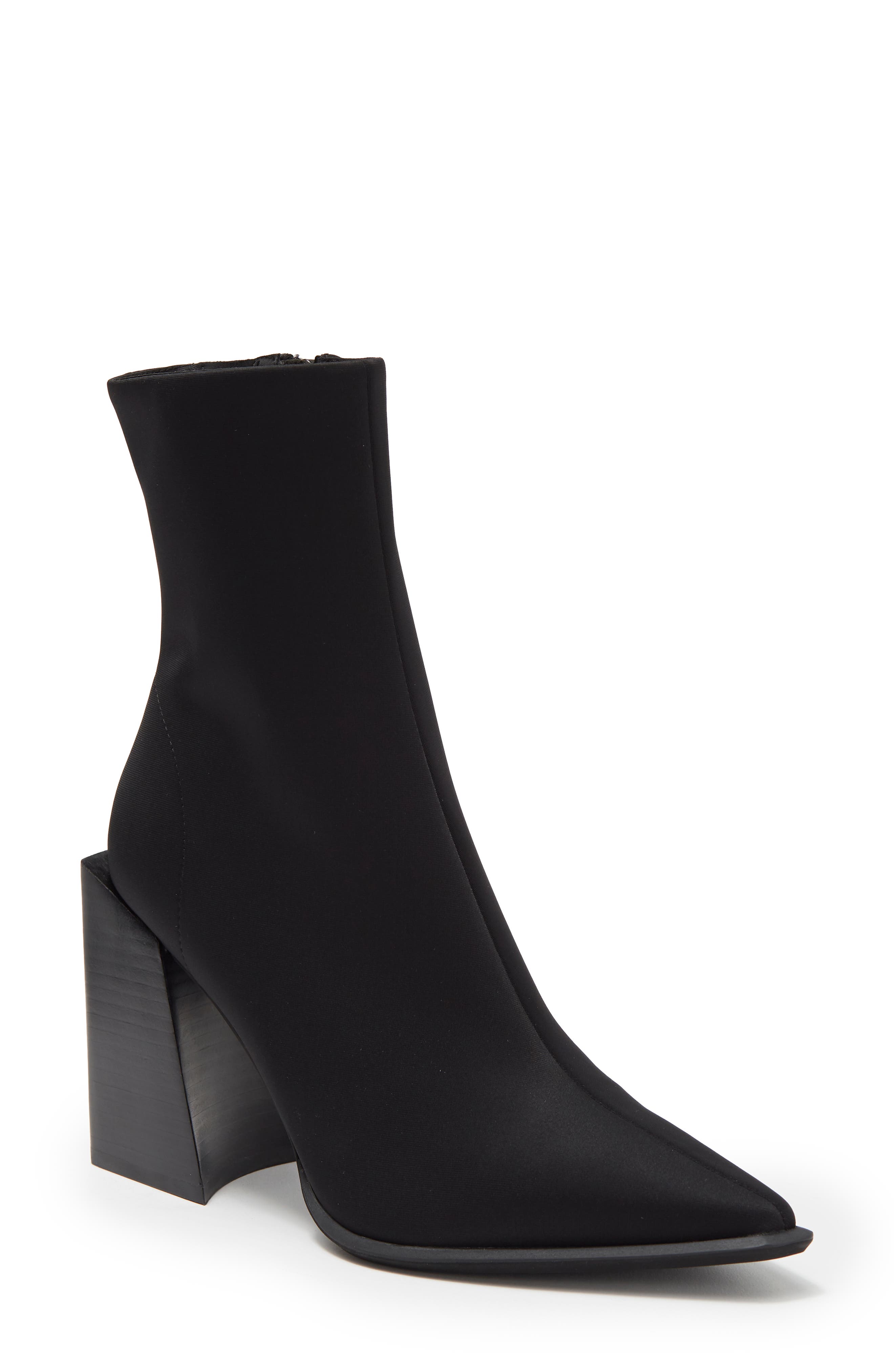 Happy Hour Pointed Toe Patent Boot, Main, color, BLACK NEOPRENE