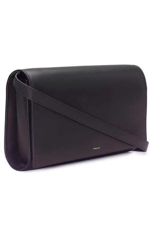 Vince Leather Crossbody Wallet In Purple