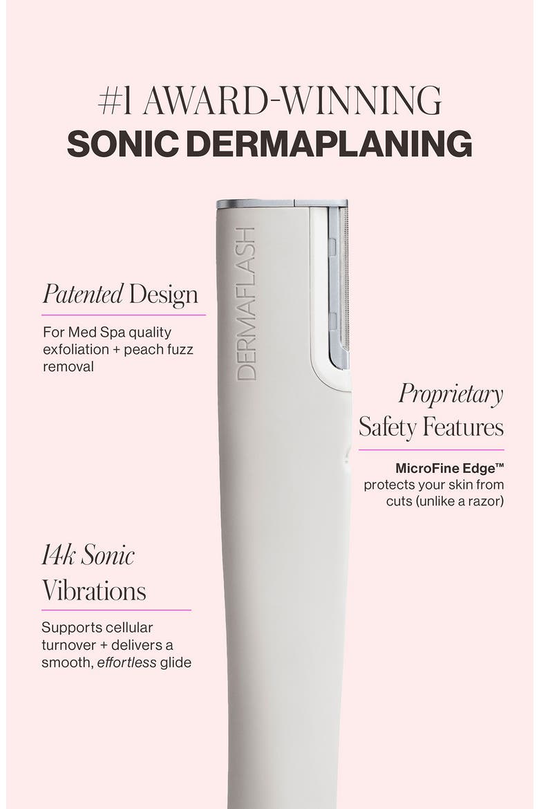 LUXE+ Anti-Aging Sonic Dermaplaning + Peach Fuzz Removal Set, Alternate, color, STONE