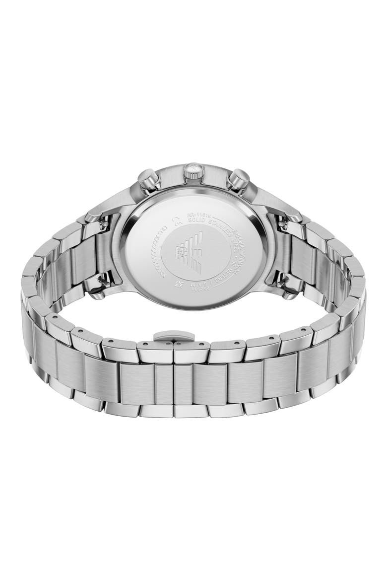 Archetipo Chronograph Bracelet Watch, 43mm, Alternate, color, SILVER/ BLACK