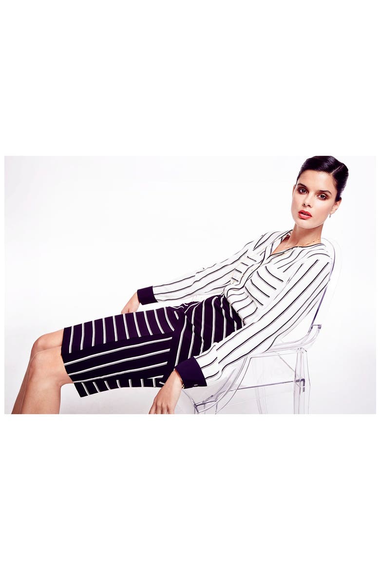 Mix Stripe Tube Skirt, Alternate, color, RICH BLACK