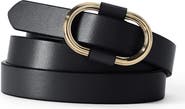 Lands' End Adjustable Skinny Leather Belt