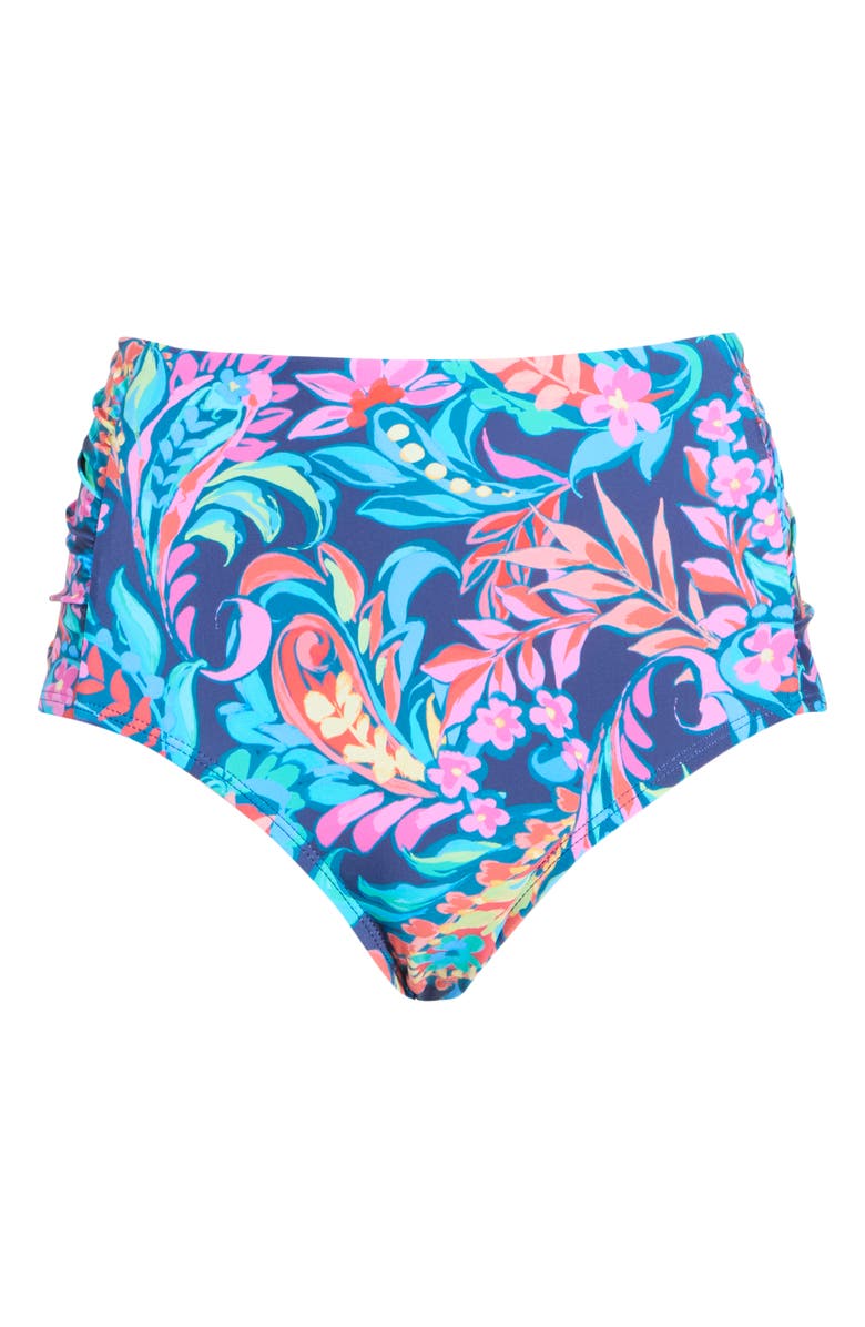JANTZEN Comfort Core Shirred Side Bikini Bottoms, Alternate, color, Pantheon Blue