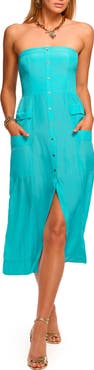 Ramy Brook Blair Strapless Midi Dress